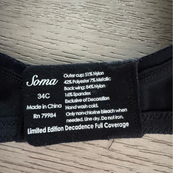 NWT Soma Bra (34 C) and Hipster Panty (M) set - Picture 3 of 12